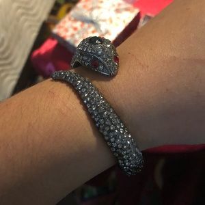 Rhinestone Snake Bangle Bracelet